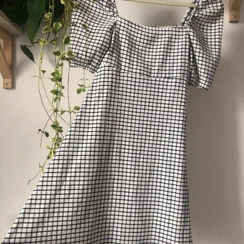 Grid Pattern Dress - image 3